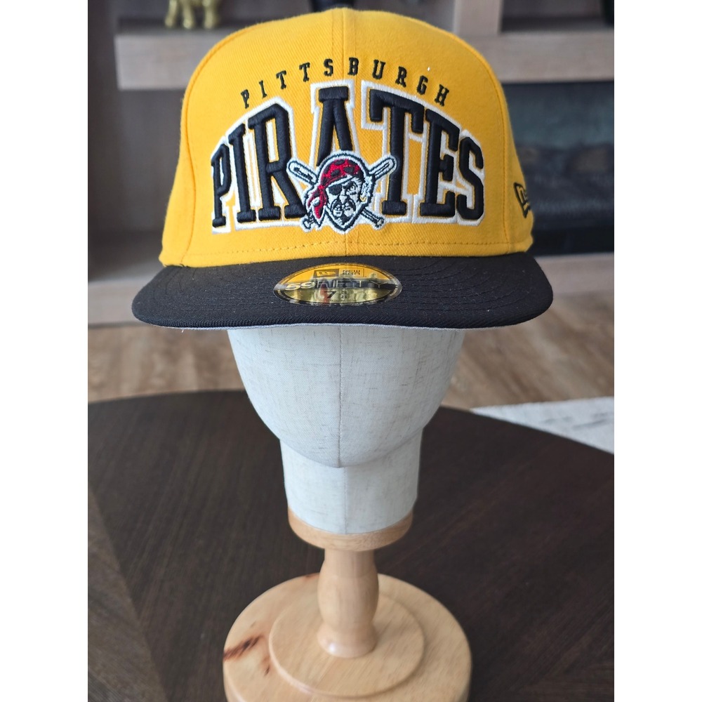 New Era 59FIFTY Pittsburgh Pirates MLB High Heat Fitted Hat Gold Black 7 3/8